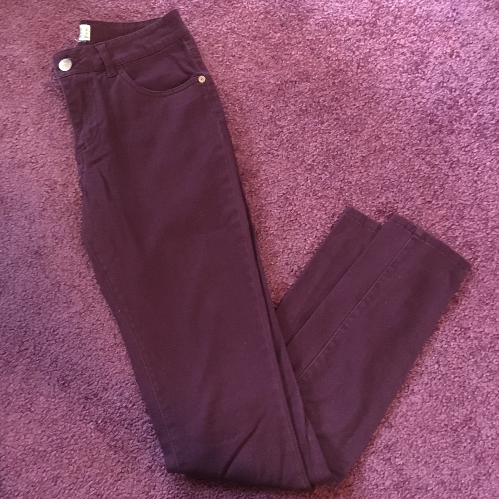 Cotton on Maroon/burgundy jeans